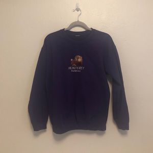 Purple Monterey Embroidered Crewneck